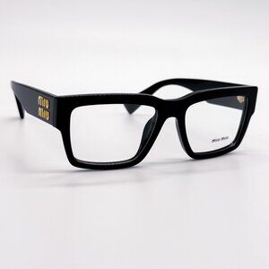 NEW MIU MIU MU02XV 1AB1O1 BLACK WOMEN EYEGLASSES
